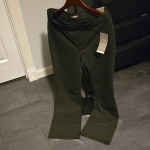 Women's Boot Cut Flare Pants - Black Pin Stripe